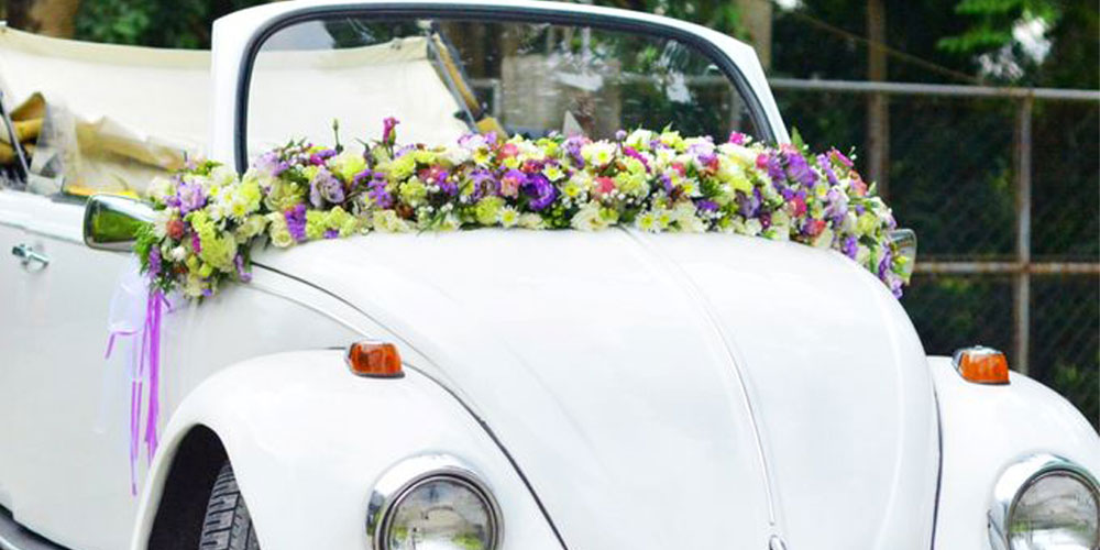 گل آرایی خطی ماشین عروس