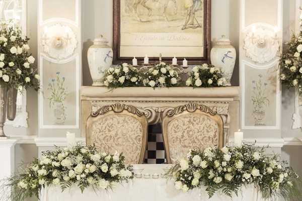 گل آرایی میز برای عروس