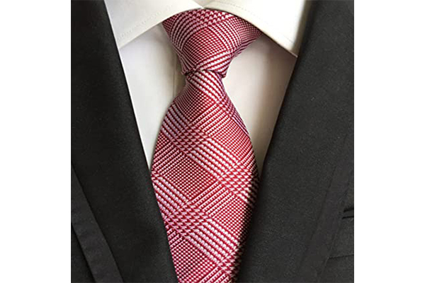 کراوات راه راه سفید و قرمز