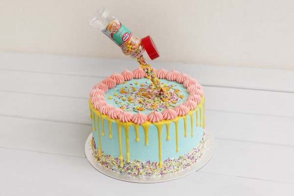 تزئین کیک تولد با ژله