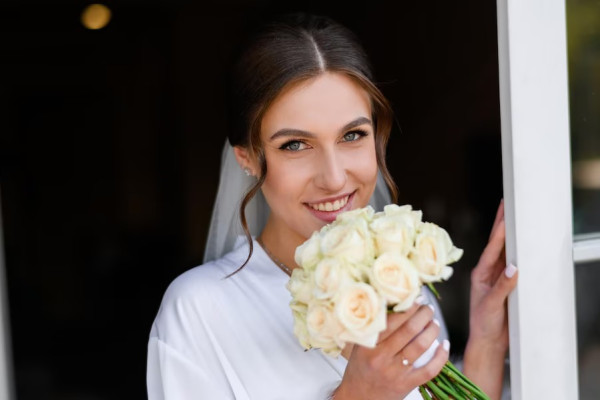دسته گل بهاری ساده و زیبا برای عروس